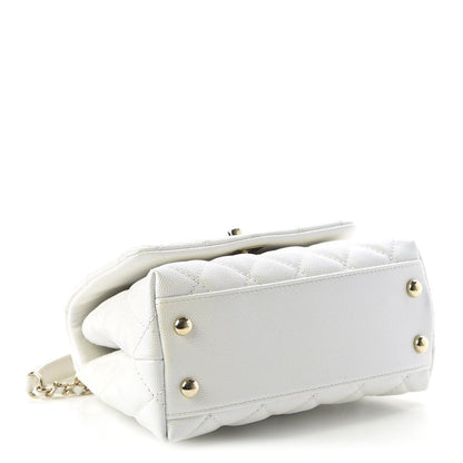 Chanel Iridescent Caviar Quilted Extra Mini Coco Handle Flap Ivory 4 of 11