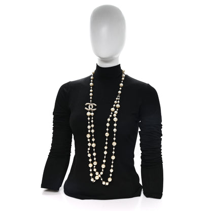 Chanel Pearl CC Long Necklace Gold 2 of 6