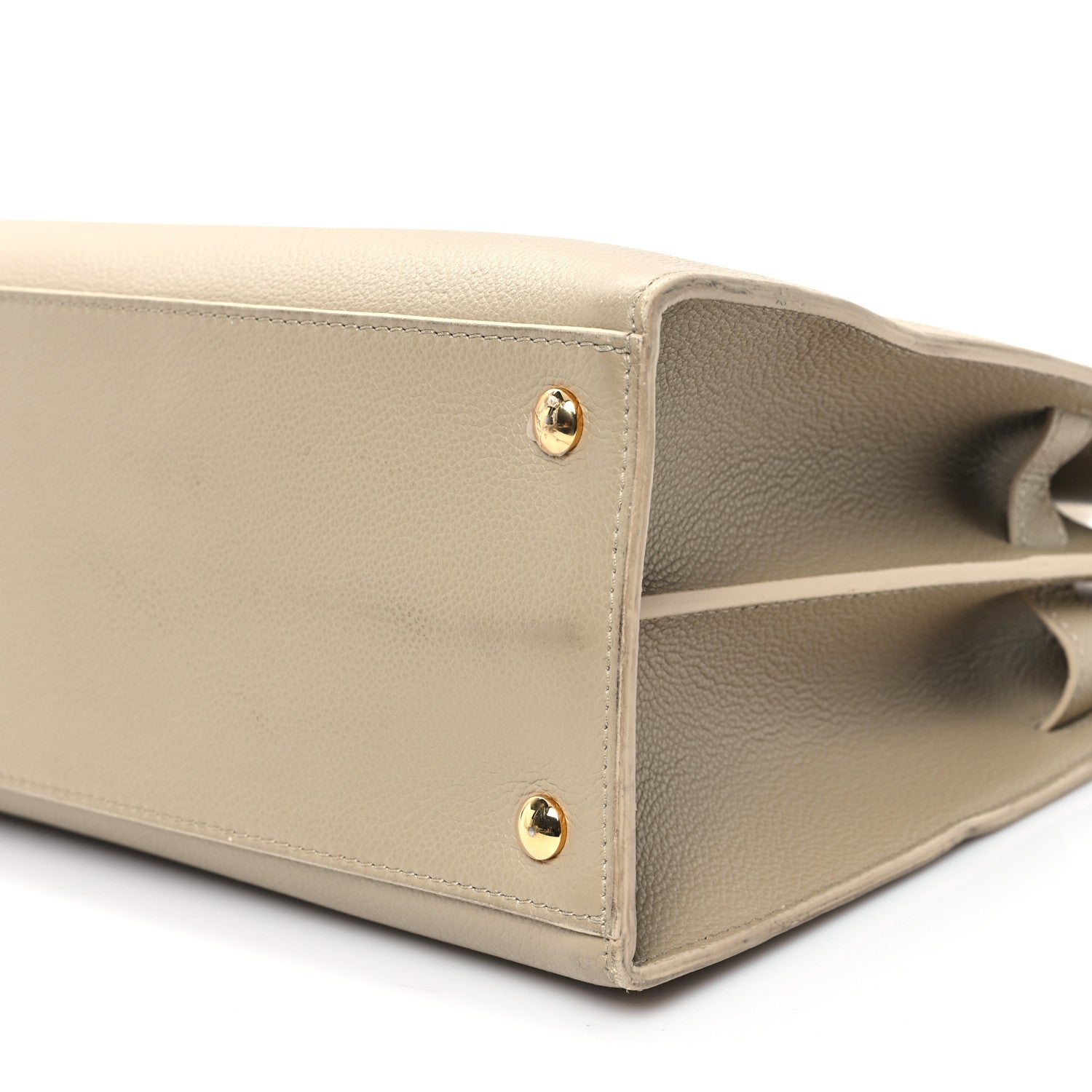 Burberry Grainy Calfskin Medium Title Bag Honey 9 of 10