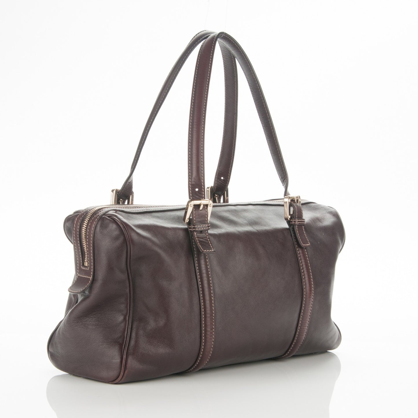 Calfskin Medium Britt Boston Dark Brown