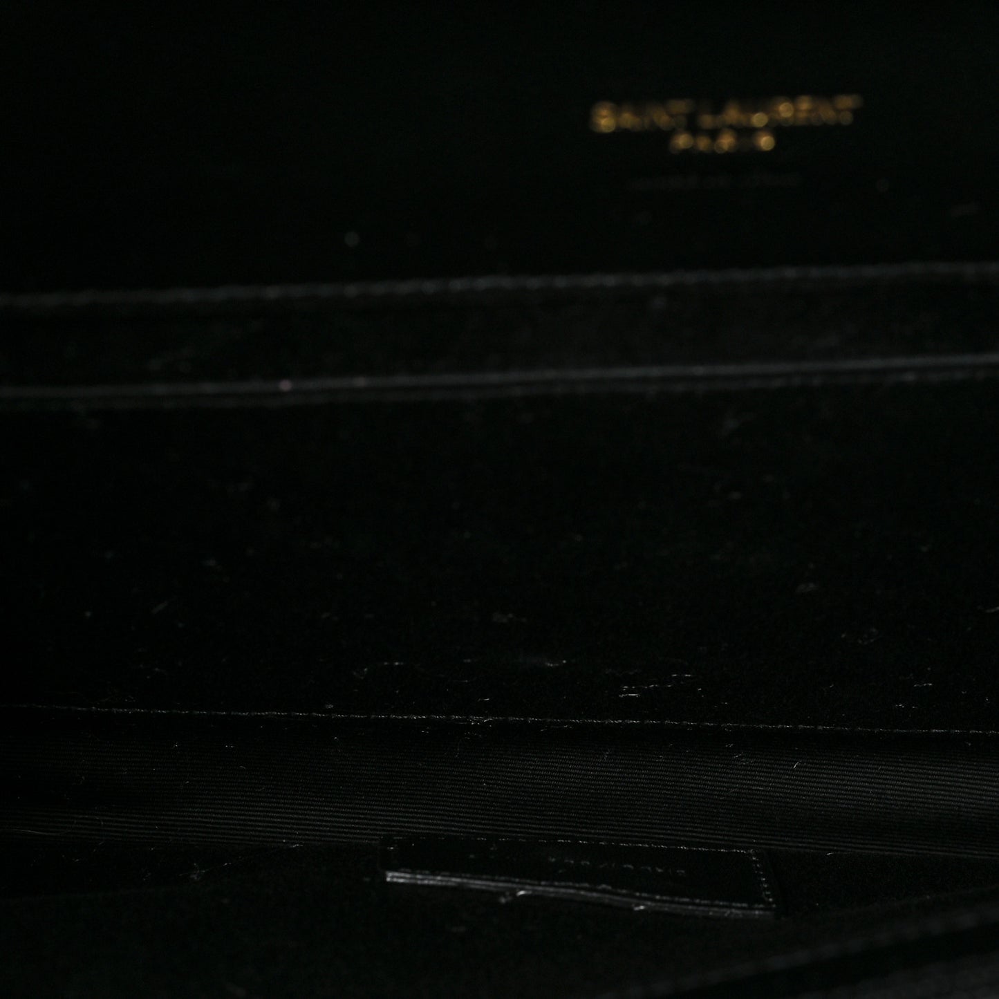 Grain De Poudre Matelasse Chevron Monogram Envelope Clutch Black