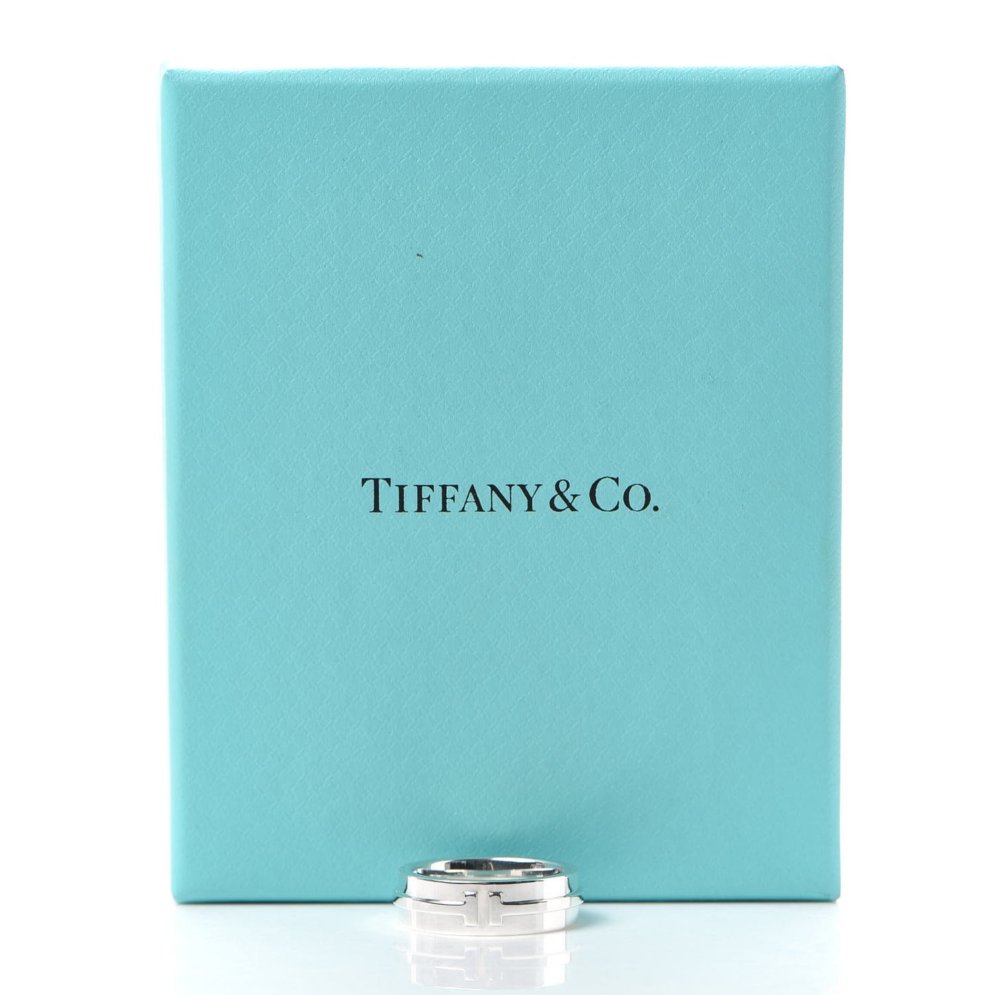 Sterling Silver Tiffany T Wide Band Ring 52 6