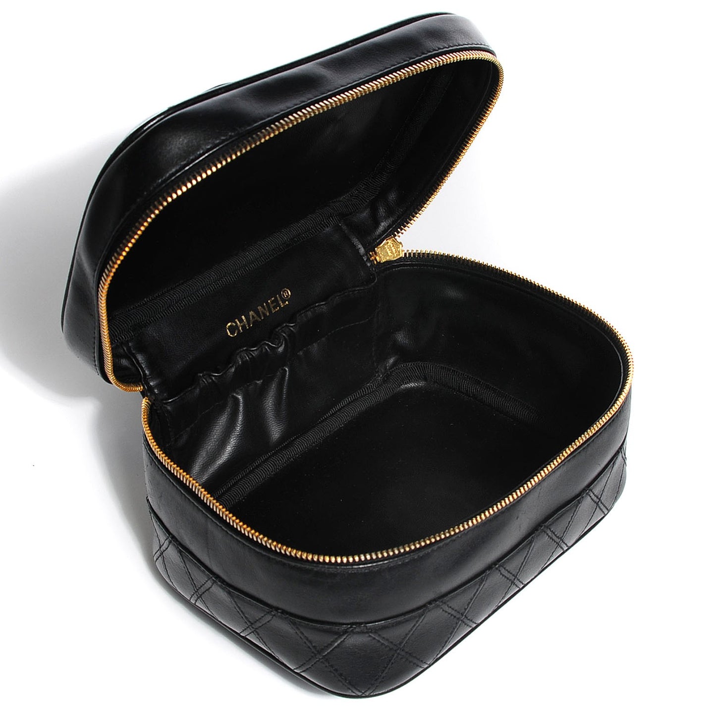 Calfskin Vanity Cosmetic Case Black