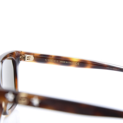Gucci Square Frame Star Sunglasses GG 0347S Tortoise 6 of 8