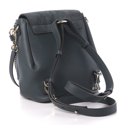 Chloe Suede Calfskin Small Faye Backpack Silver Blue 2 of 5