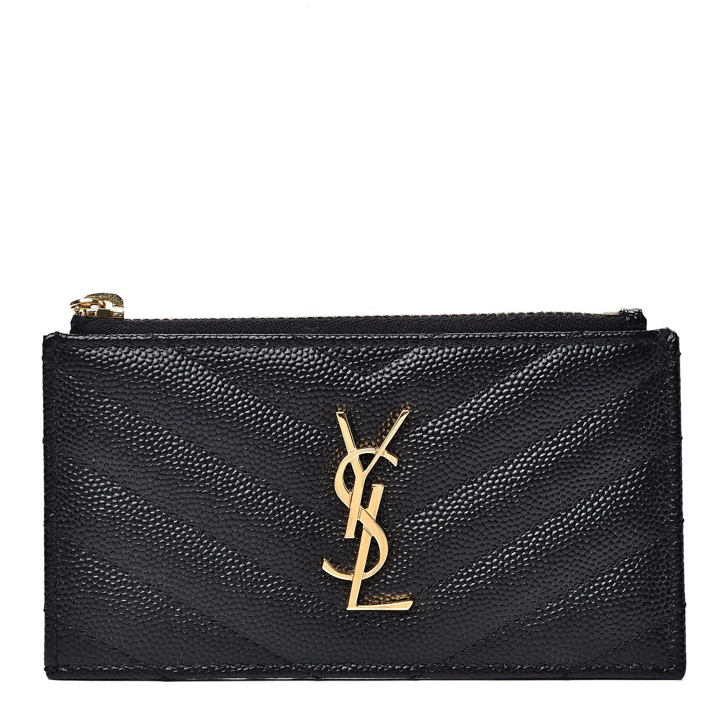Monogram Grain de Poudre 5 Fragments Zip Pouch Card Holder Black