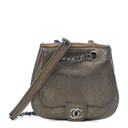Chanel Metallic Calfskin Stitch Small Messenger Flap Gold 1 of 10
