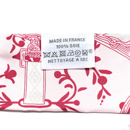 Hermes Silk Etriers Remix Twilly Rose Pale Bordeaux 4 of 4