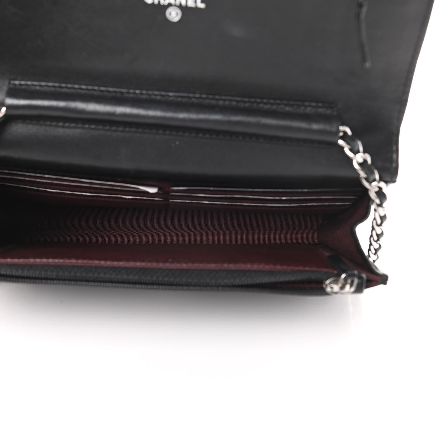 Chanel Lambskin Quilted Wallet On Chain WOC Black 5 of 17