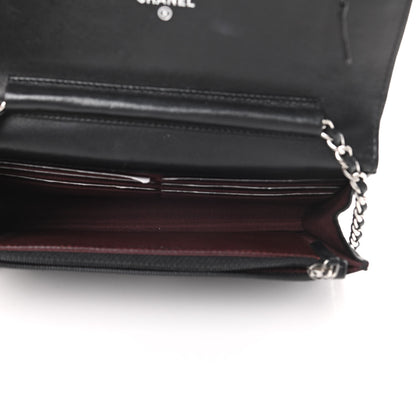 Chanel Lambskin Quilted Wallet On Chain WOC Black 5 of 17