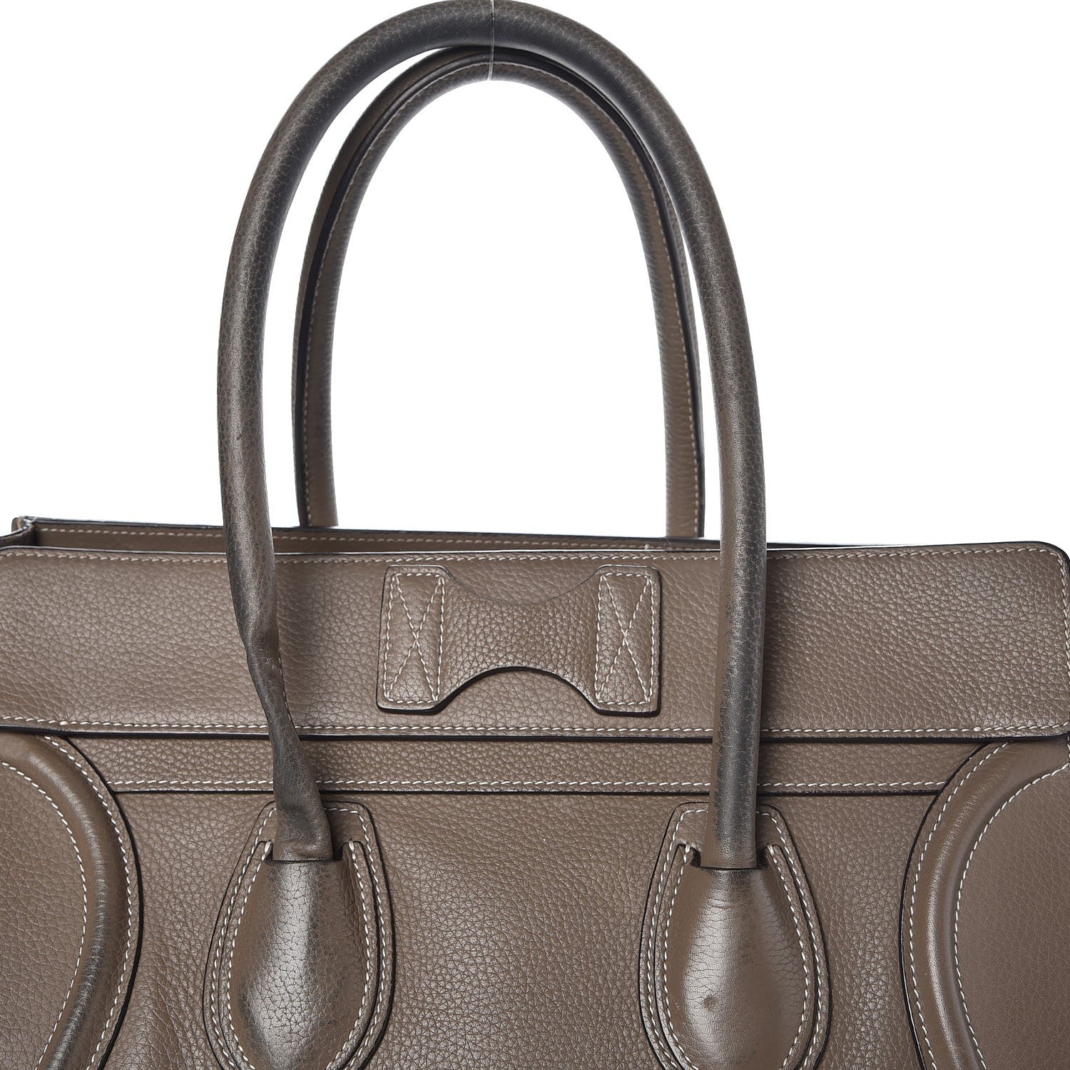 Celine Drummed Calfskin Mini Luggage Souris 24 of 26
