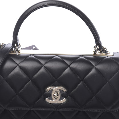 Chanel Lambskin Quilted Small Trendy CC Dual Handle Flap Bag Black 11 of 11