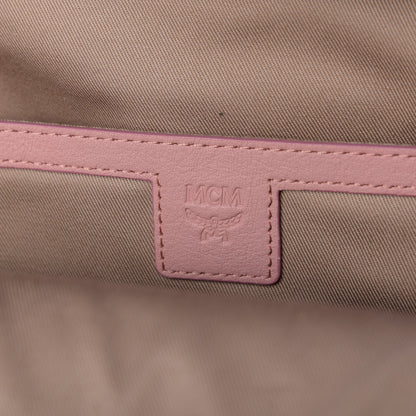 MCM Calfskin Ottomar Monogram Small Backpack Pink 4 of 9