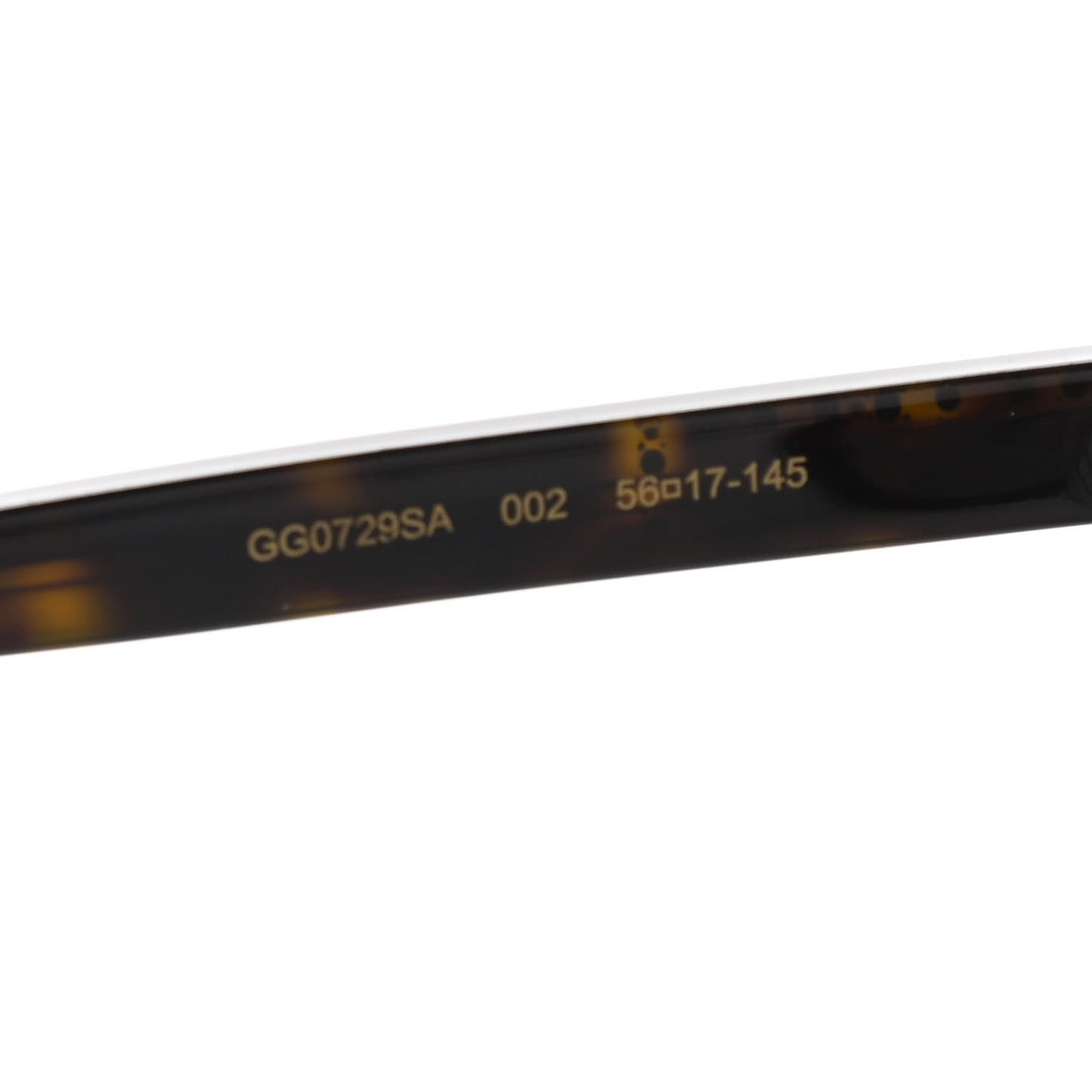 Acetate Round Frame Crystal Sunglasses GG0729SA Brown