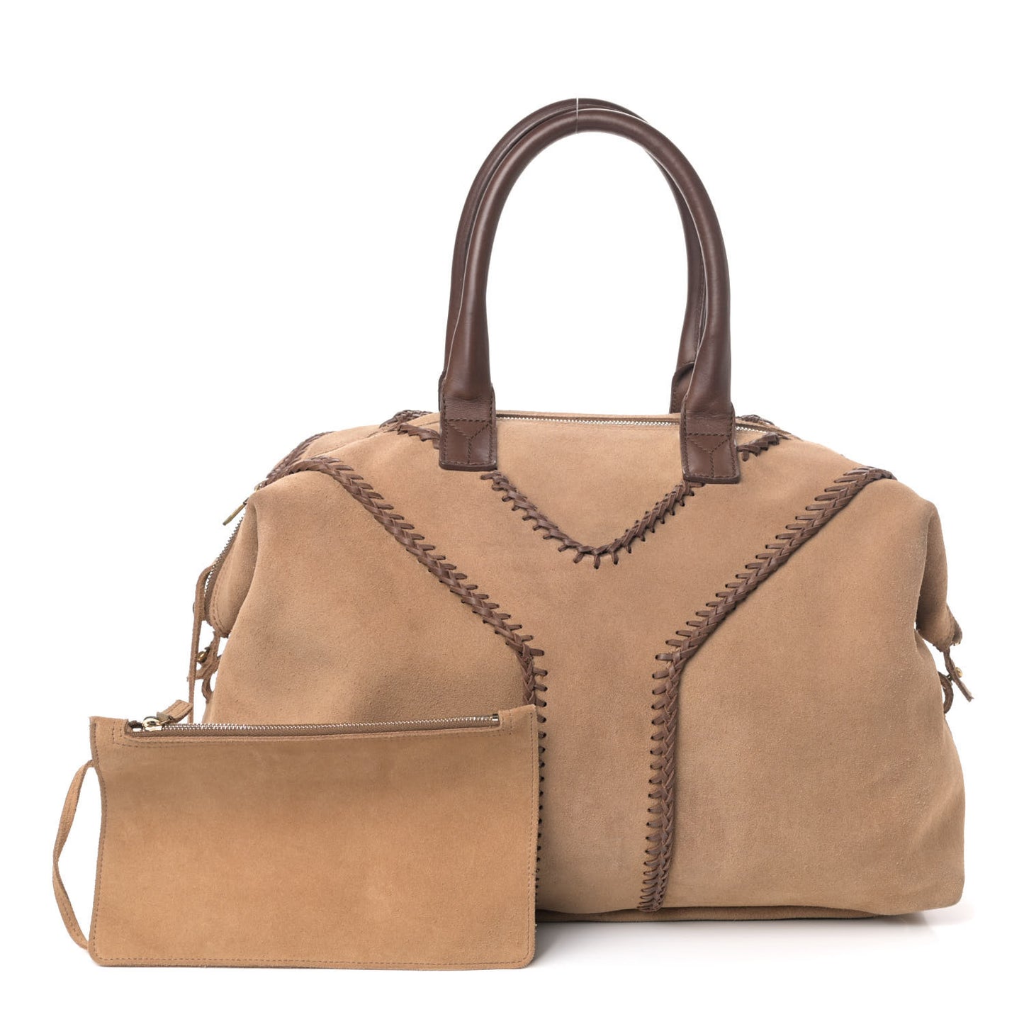 Suede Medium Easy Sac Beige