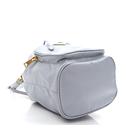 Prada Re-Nylon Saffiano Duet Bucket Crossbody Bag Fiordaliso 4 of 9