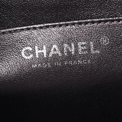 Chanel Metallic Lambskin Quilted Jumbo Single Flap Dark Grey 6 of 11