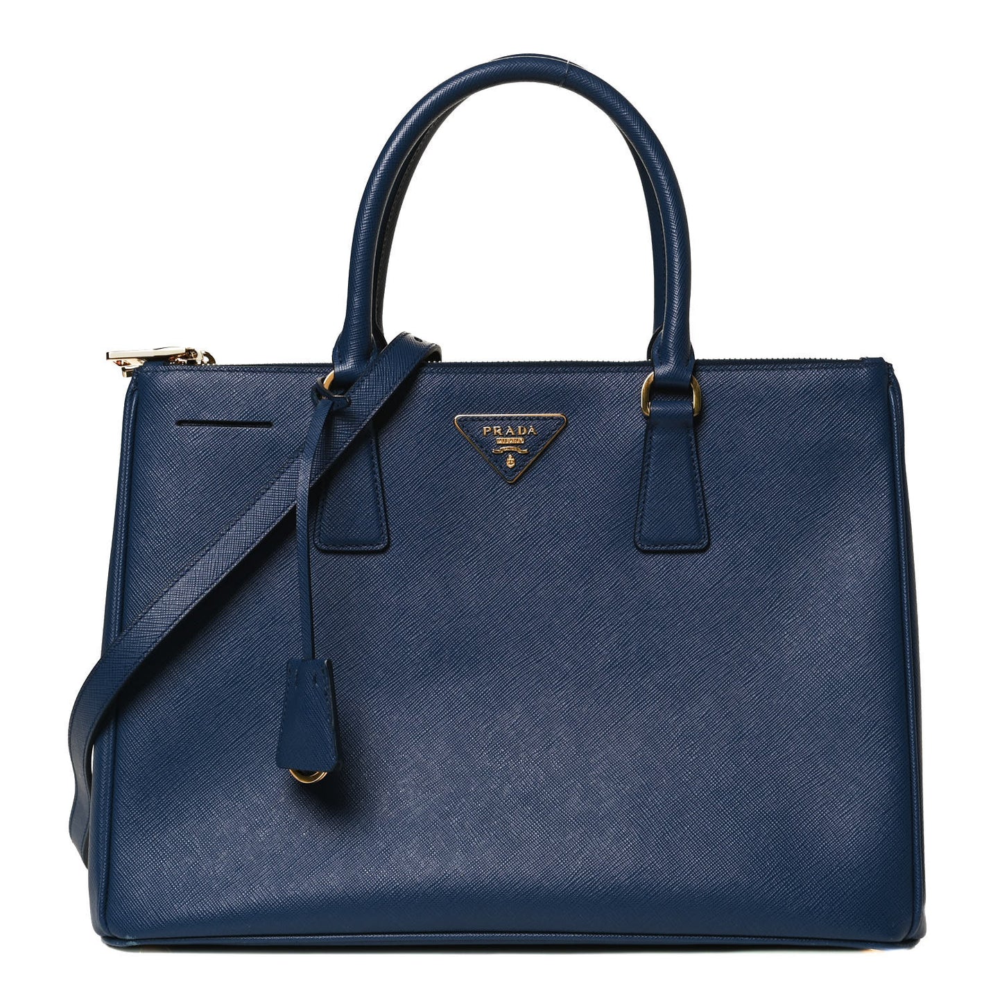 Saffiano Galleria Double Zip Tote Bleuette