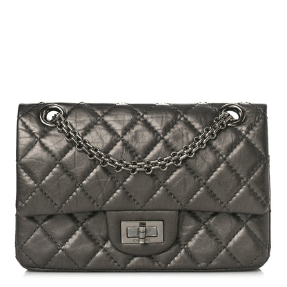 Chanel Aged Calfskin Quilted 2.55 Reissue Mini Flap Dark Silver 1 of 10