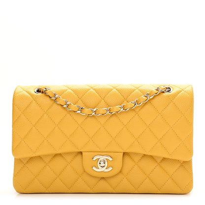 Chanel Caviar Quilted Medium Double Flap Yellow 1 of 12