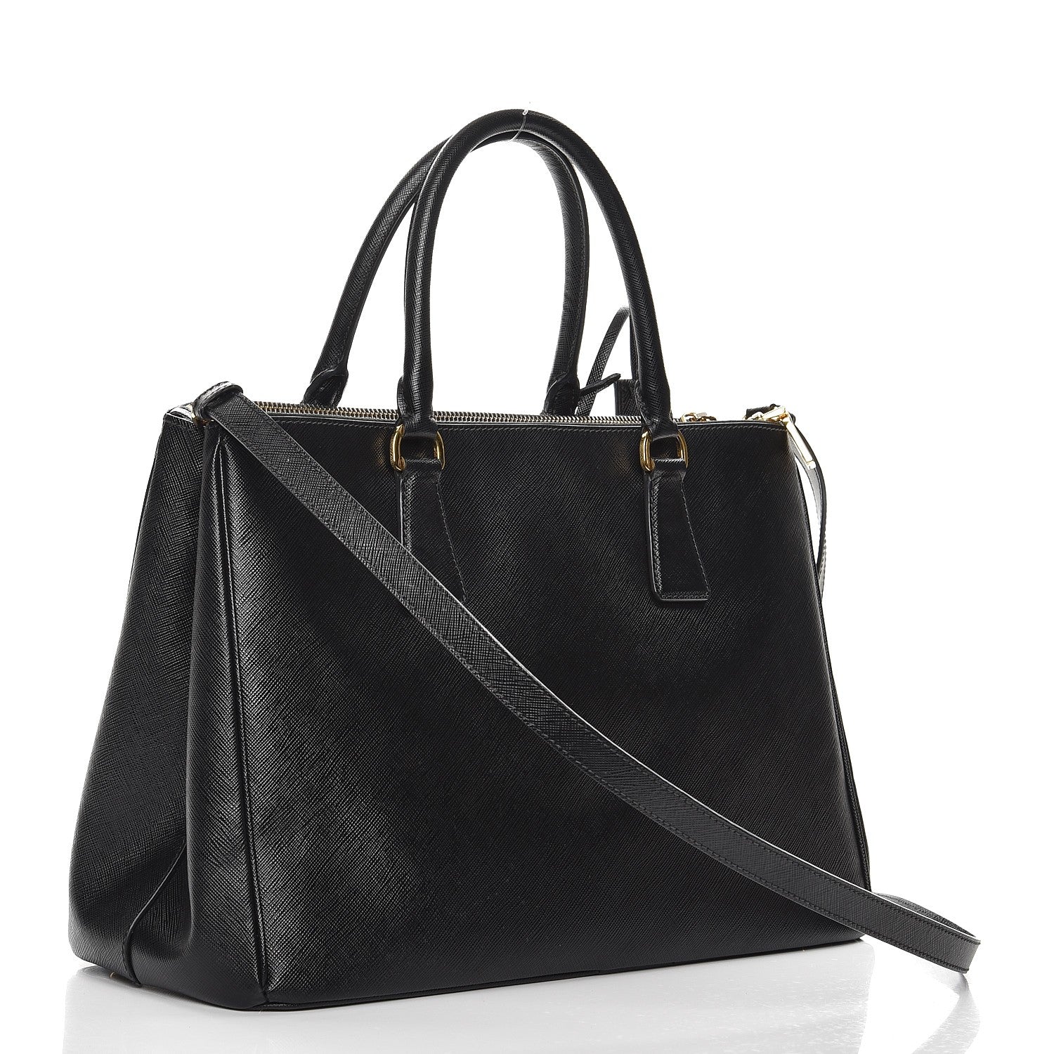 Prada Saffiano Medium Galleria Double Zip Tote Black 4 of 8