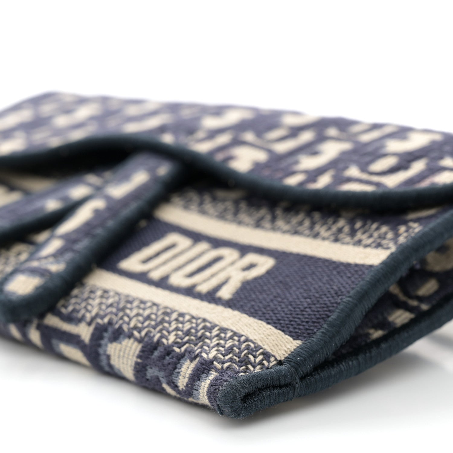 Christian Dior Oblique Slim Saddle Pouch Blue 10 of 13
