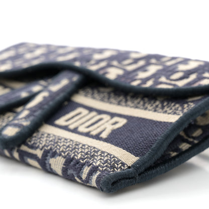 Christian Dior Oblique Slim Saddle Pouch Blue 10 of 13