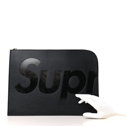 Louis Vuitton X Supreme Epi Pochette Jour GM Black 2 of 8