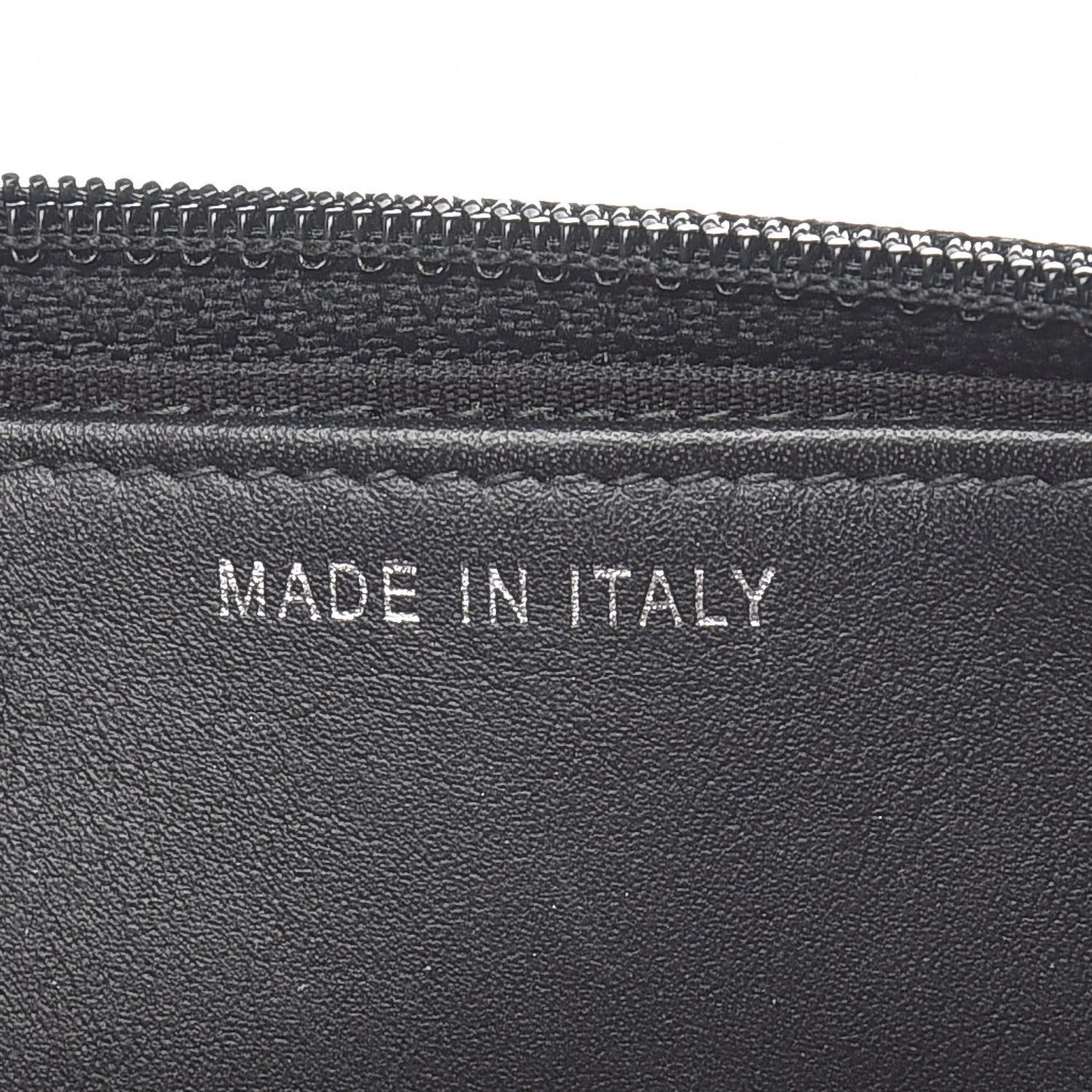 Calfskin Painted Chevron Embossed Boy Wallet On Chain WOC Black