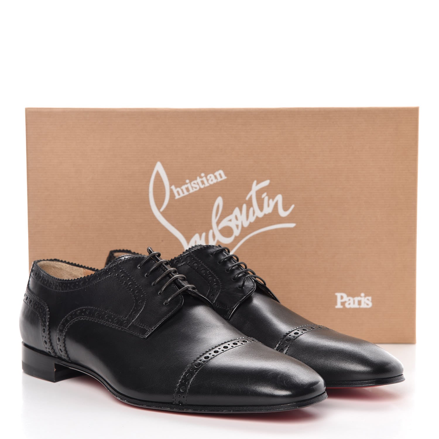 Christian Louboutin Calfskin Mens So Charles Flat Oxfords 40.5 Black 8 of 8