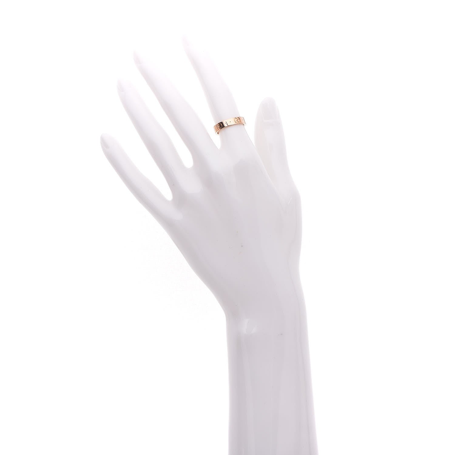 Gucci 18K Rose Gold 4mm Icon Band Ring 49.3 4.5 2 of 5