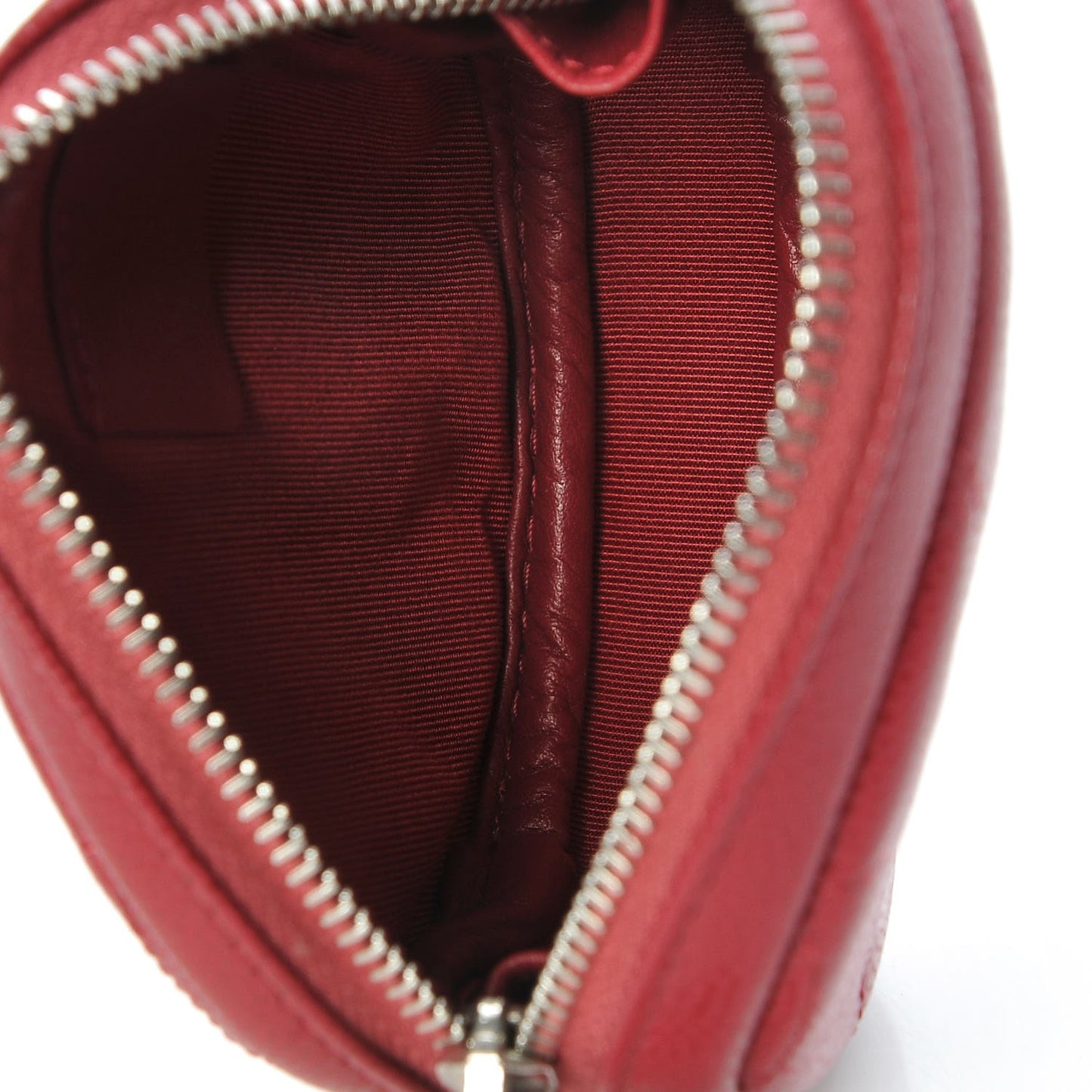Caviar Quilted Zip Around Classic Coin Purse Dark Pink