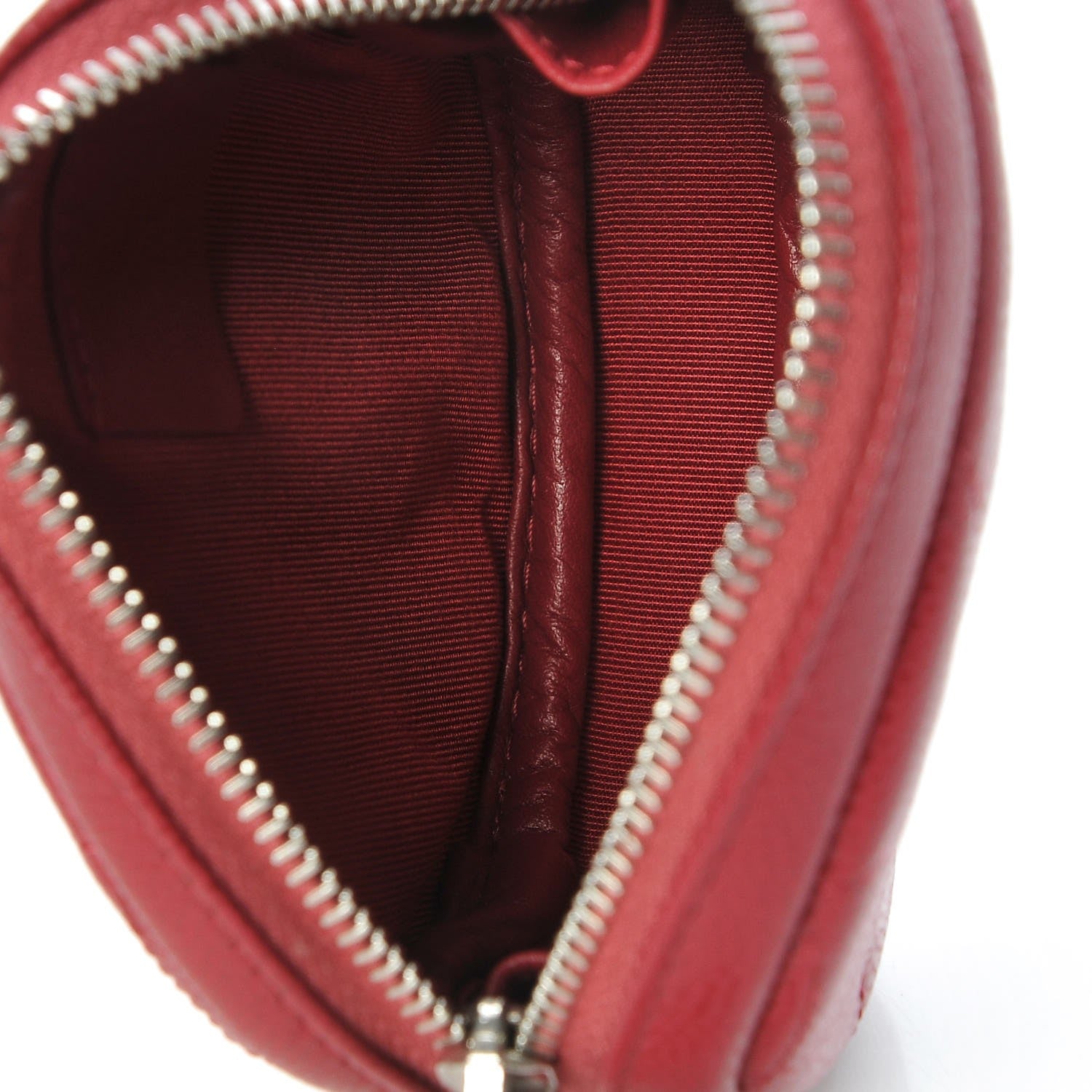 Chanel Caviar Quilted Zip Around Classic Coin Purse Dark Pink 5 of 8