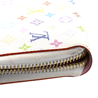 Louis Vuitton Monogram Multicolor Zippy Wallet White Litchi 8 of 10