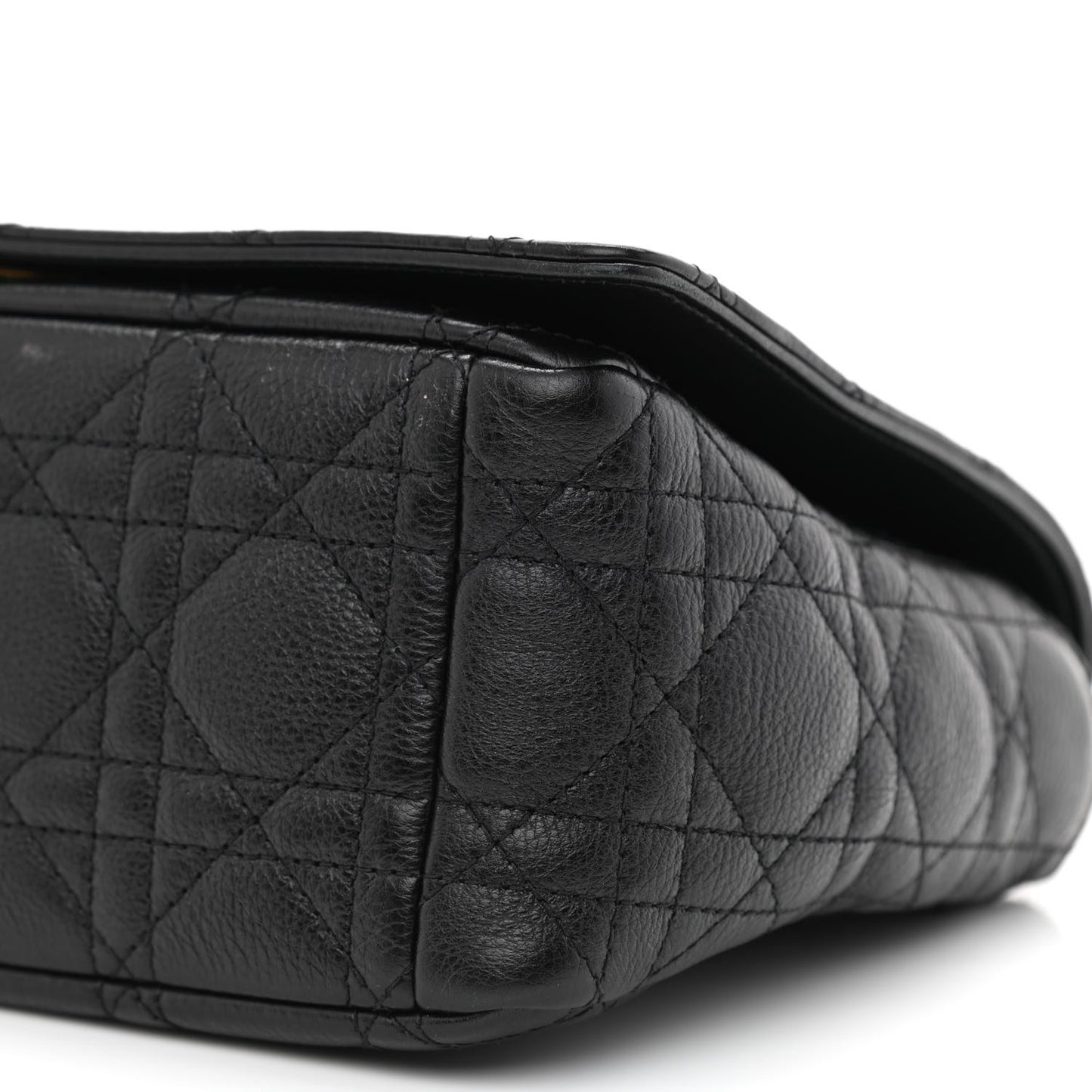 Calfskin Cannage Medium Caro Bag Black