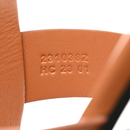 Hermes Calfskin Womens Galerie Sandals 40 Gold 7 of 9