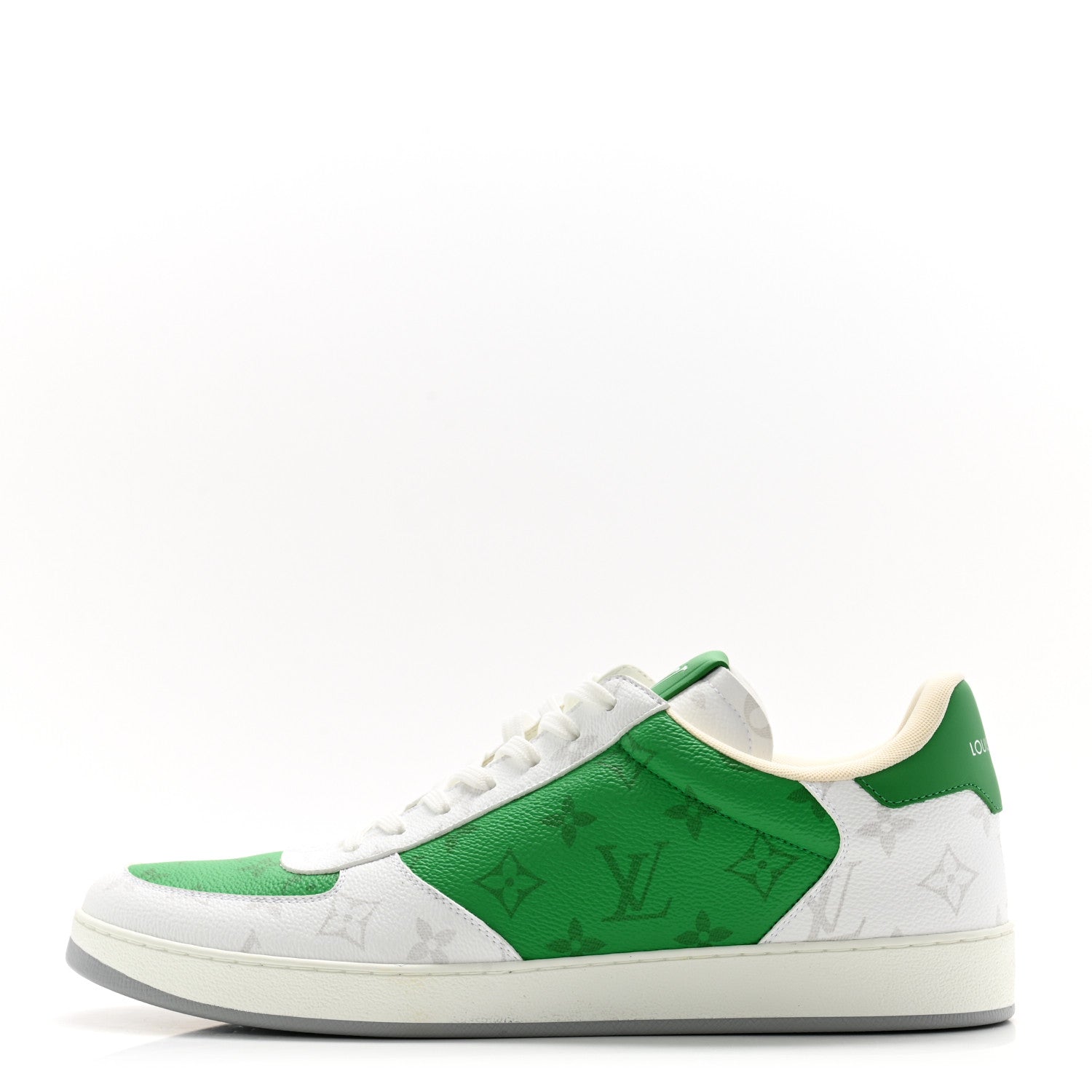 Louis Vuitton Calfskin Monogram Mens Rivoli Sneakers 11 White 1 of 11
