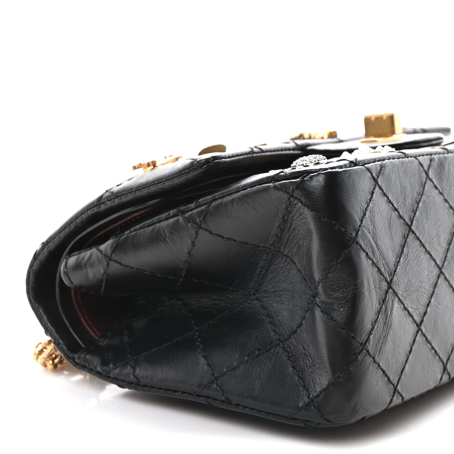 Aged Calfskin Lucky Charms 2.55 Reissue 224 Flap Black