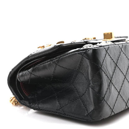 Chanel Aged Calfskin Lucky Charms 2.55 Reissue 224 Flap Black 9 of 10