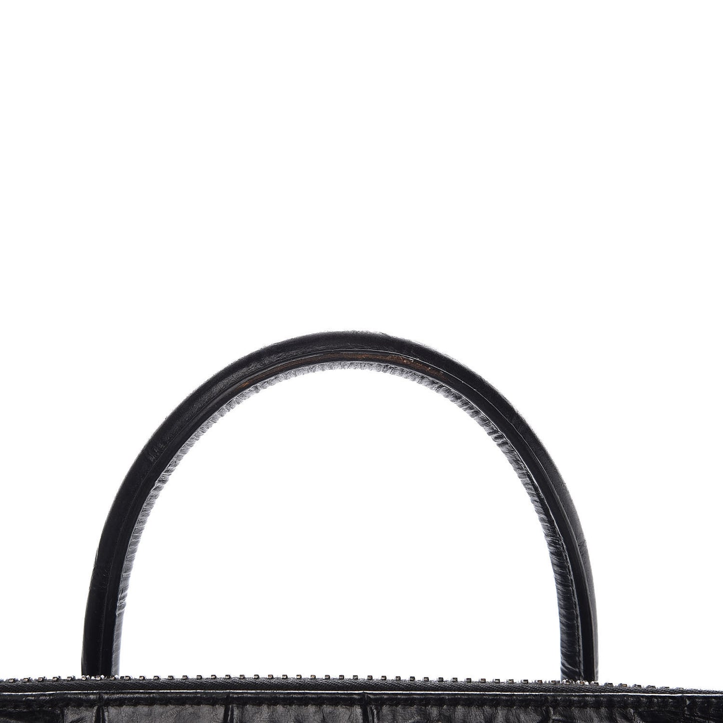 Calfskin Crocodile Embossed Medium Antigona Black
