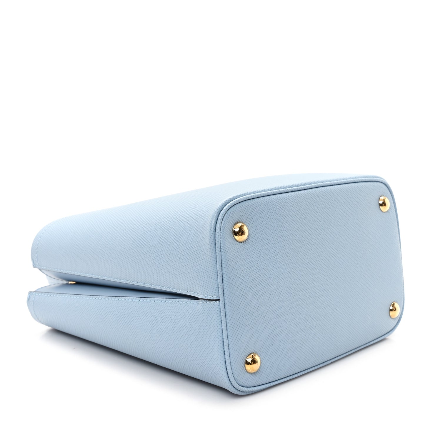 Saffiano Cuir Calfskin Medium Panier Bucket Bag Astrale Blue