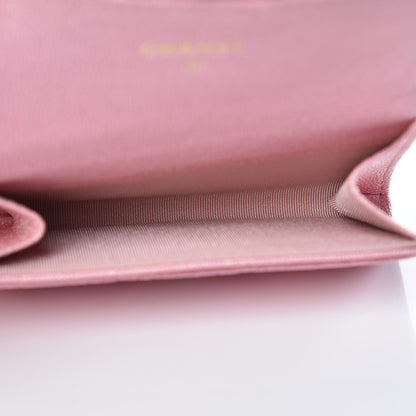 Chanel Iridescent Caviar Quilted Flap Card Holder Rose Pink 7 of 11