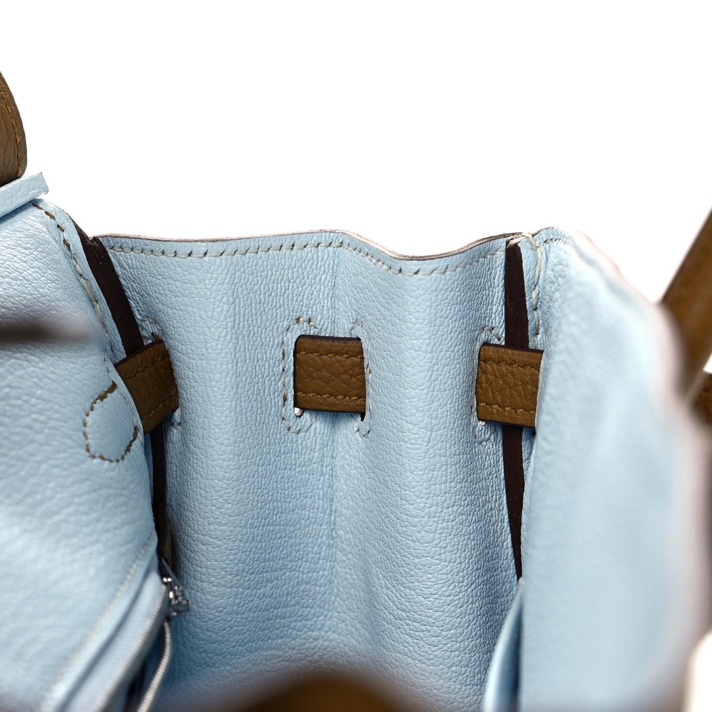 Togo Verso Birkin 25 Bronze Dore Bleu Brume
