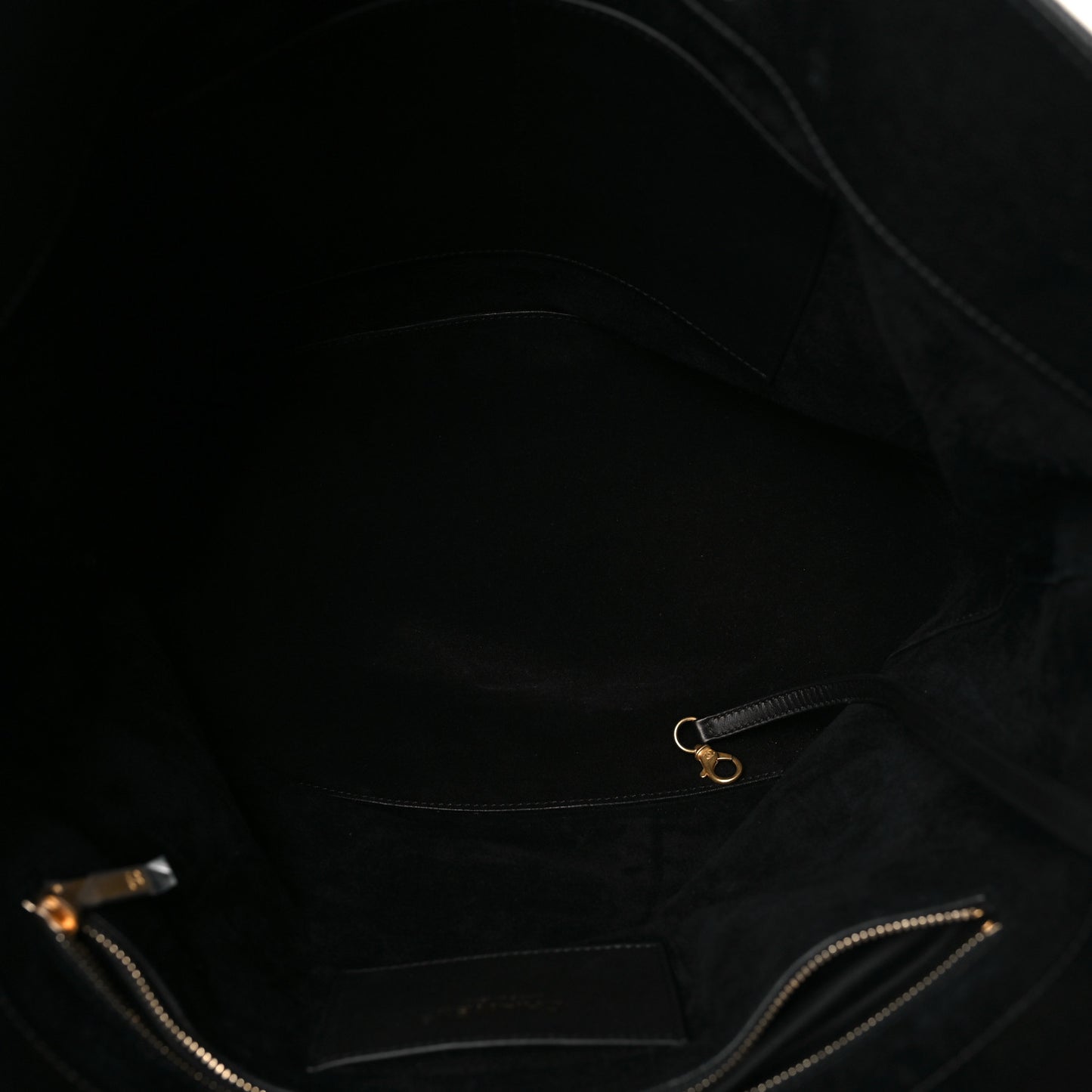 Shiny Caviar Stitched Softly Quilted Tote Black