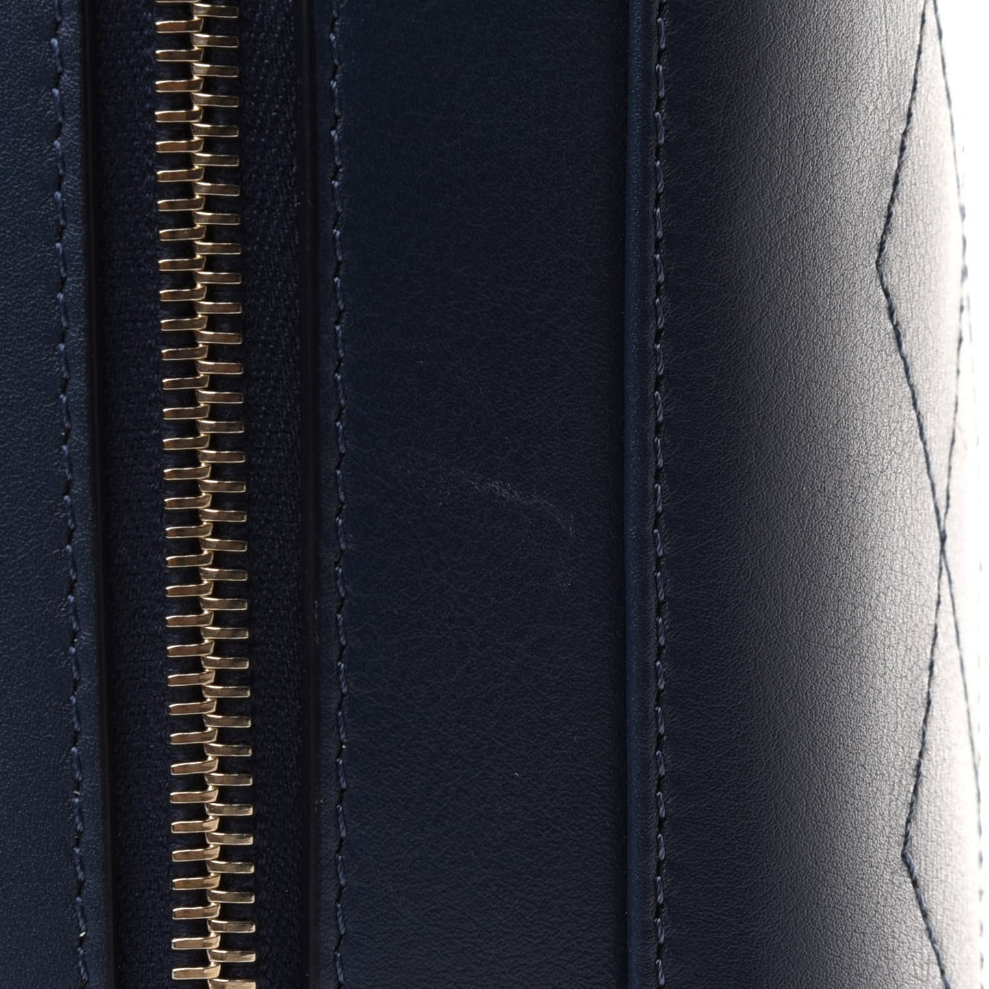 Calfskin Stitched CC Camera Case Bag Blue