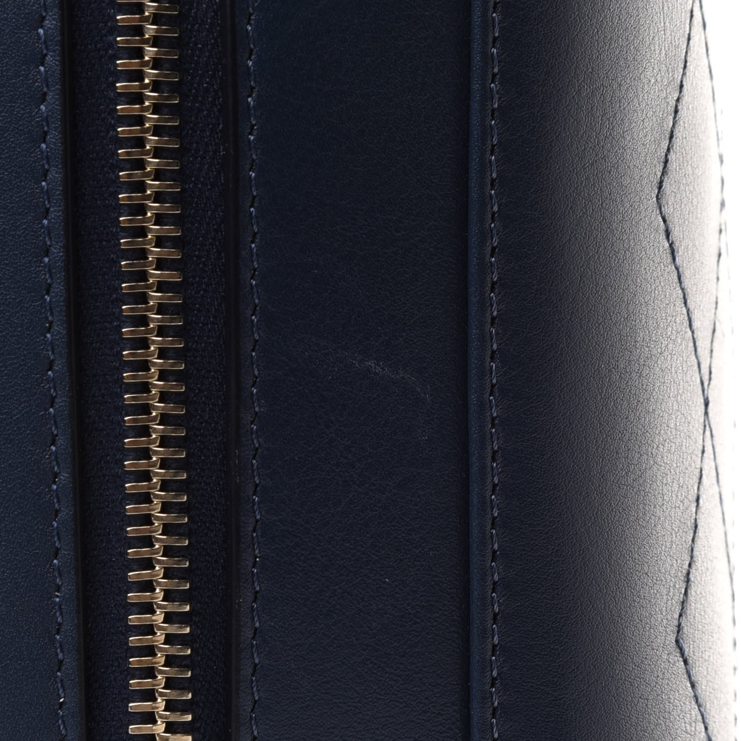Chanel Calfskin Stitched CC Camera Case Bag Blue 16 of 17