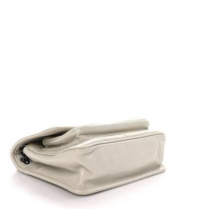 Saint Laurent Crinkled Calfskin Matelasse Monogram Baby Niki Chain Satchel Ivory 4 of 11