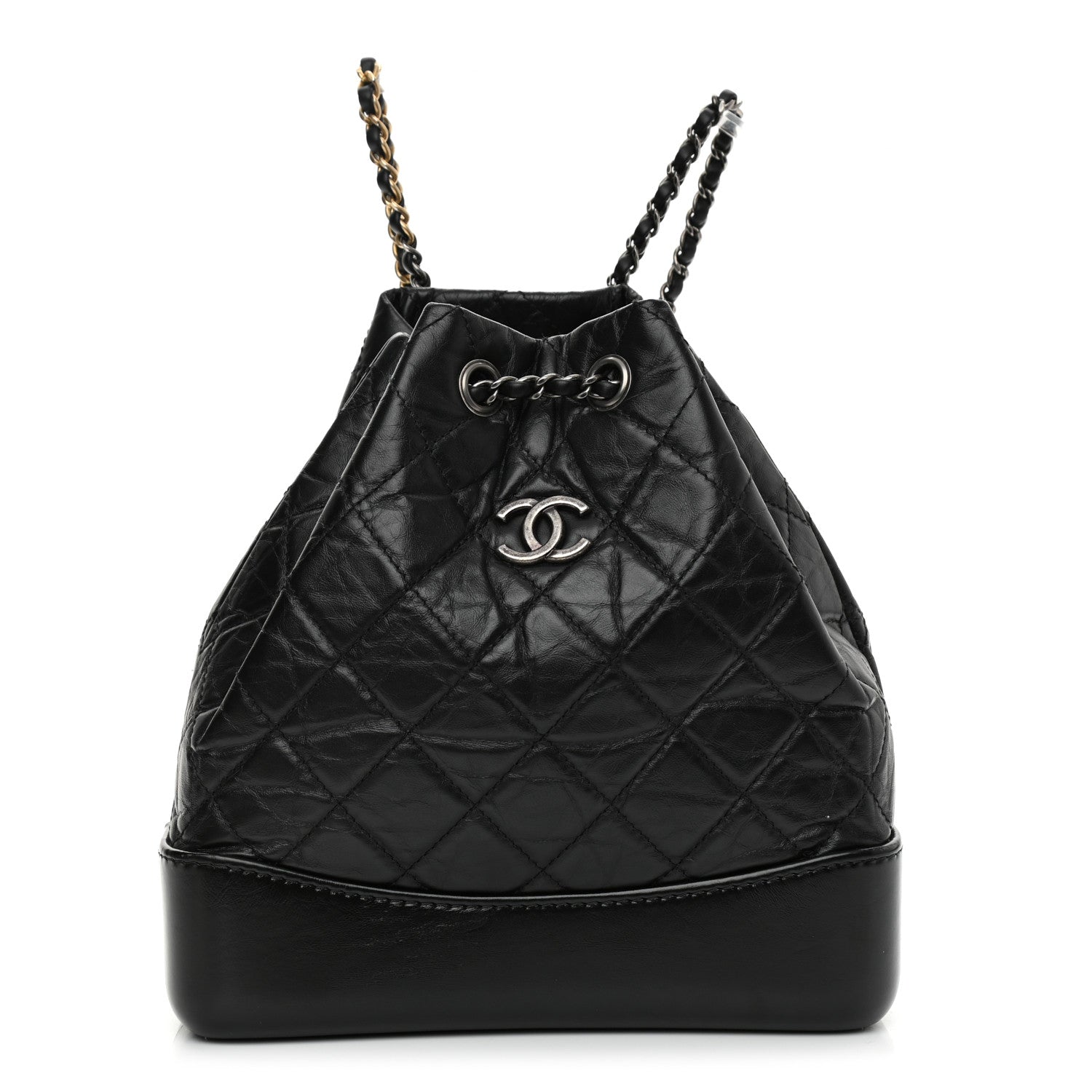 Chanel Aged Calfskin Quilted Small Gabrielle Backpack Black 1 of 8