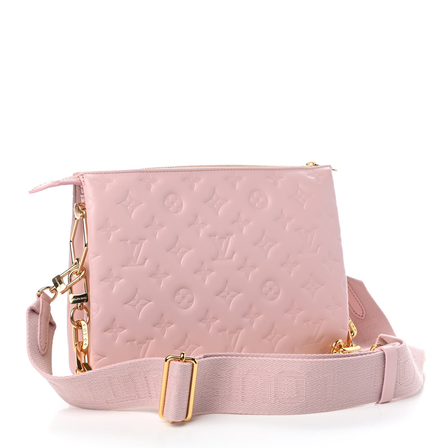 Louis Vuitton Lambskin Embossed Monogram Coussin PM Rose 2 of 7