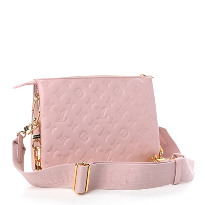 Louis Vuitton Lambskin Embossed Monogram Coussin PM Rose 2 of 7